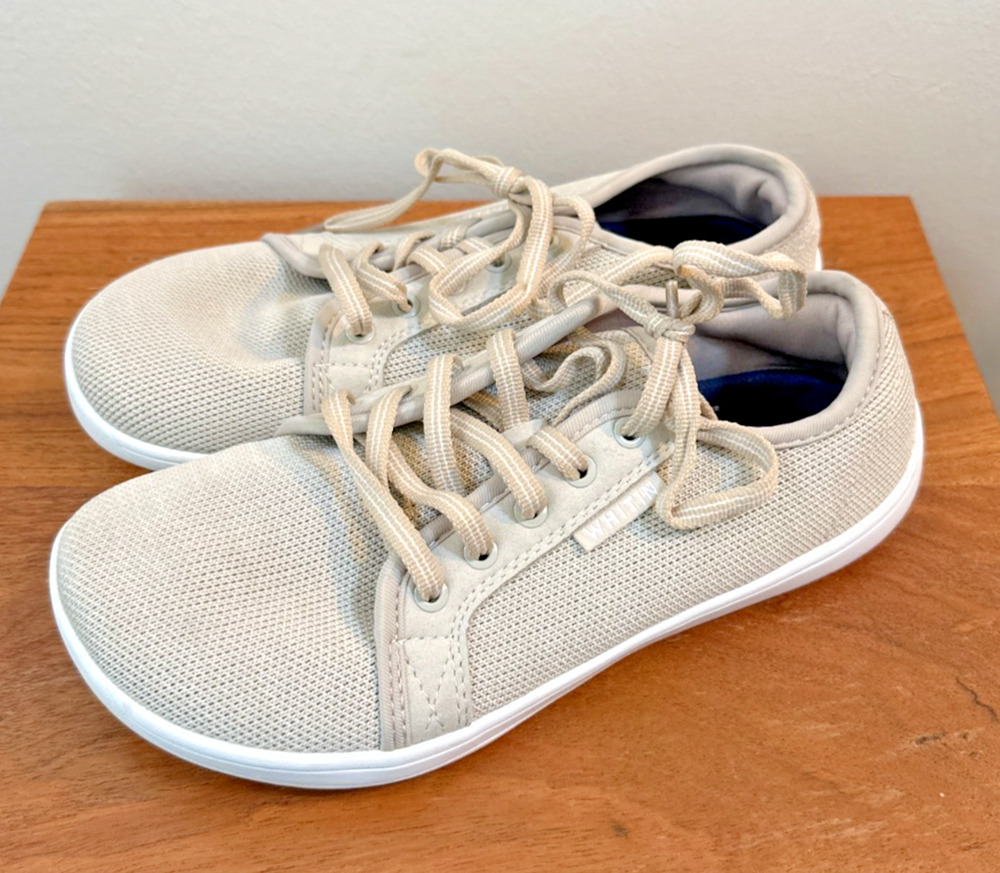 WHITIN Barefoot Shoes Womens EU 38 Beige Knit Zero Drop Minimalist Sneakers